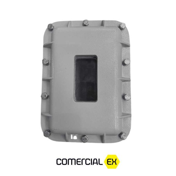 caixa com visor à prova de explosão, ideal para áreas classificadas com atmosferas explosivas