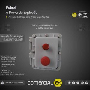 a imagem mostra painel à prova de explosão
